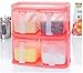 Produktbild nobrand Farbe Küche Lagerbehälter Würzen Box Set Kombination aus Kunststoff Gewürzdose mit Löffel Kochen Werkzeuge Gewürzflasche Mini Storage Container (Farbe: Pink) (Color : Pink)