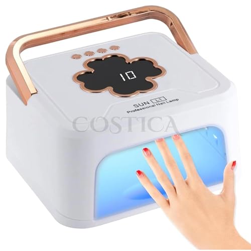 Image of COSTICA 268W UV LED Nail Lamp for Gel Polish | Professional Nail Dryer with 45 LED Beads Auto Sensor & 4 Timers | Fast Curing UV Light for Nail Art Manicure Pedicure (L1 Nail Dryer 111)