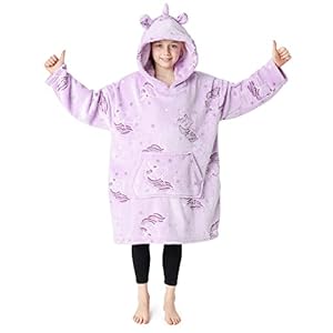CityComfort Girls Oversized Blanket Hoodie Kids Fleece Fluffy Snuggle Hoodies