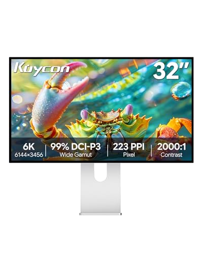 Image of G32P 32'' UHD 6K (6144 x 3456) Glossy Monitor, IPS Panel, 10-Bit Color, 99% sRGB, 99% DCI-P3, 223PPI, HDR, 60Hz, 2000:1 Contrast, Low Blue Light, Eye Care (Honeycomb - with Stand)