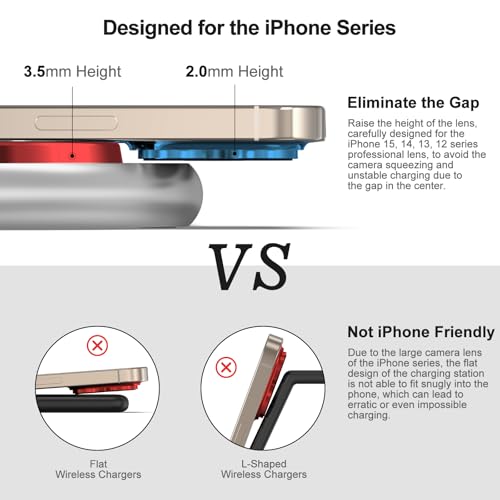 Image of 3 in 1 Charging Station for Apple - Faster Mag-Safe Charger Stand for iPhone - Magnetic Wireless Charger Station for iPhone 17 /16 /15 /14 /13 /12 Series, Apple Watch Series, AirPods Pro (White)