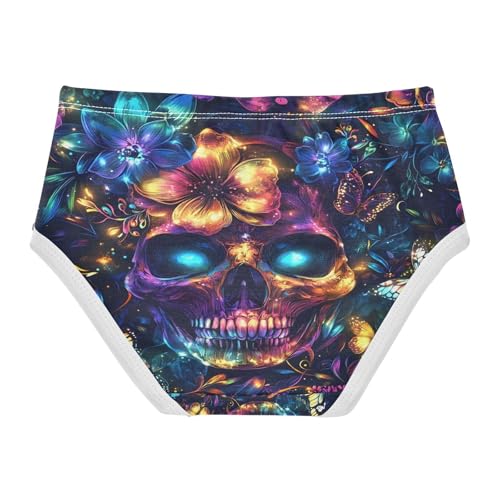 Gothic Skull Neon Butterfly Flower Toddler Girls's Underwear 2T 202b90192