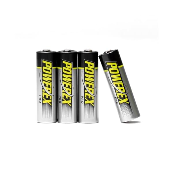 Powerex PRO High Capacity Rechargeable AA NiMH Batteries (1.2V, 2700mAh) - 4-Pack
