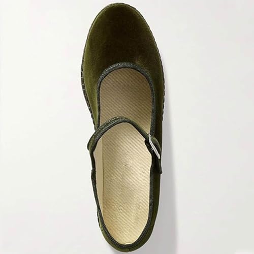 Velvet Ballet Flats for Women Suede Round Toe Cute Mary Jane Flats Slip On Casual Dressy Comfortable Ballerina Shoes3