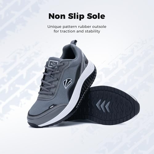 Image of Walking Shoes for Men Arch Support Plantar Fasciitis Shoes Orthotic Tennis Sneakers for Foot Pain Relief