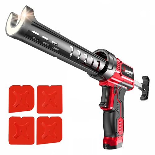 DELPHI Pistola De Cartuchos A Batería 330 – 600 Ml, Per Acrilico, In Silicone, Per Fughe In Silicone Pistola De Silicona Profesional, Pistola De Cartuchos Cómoda Para Silicona