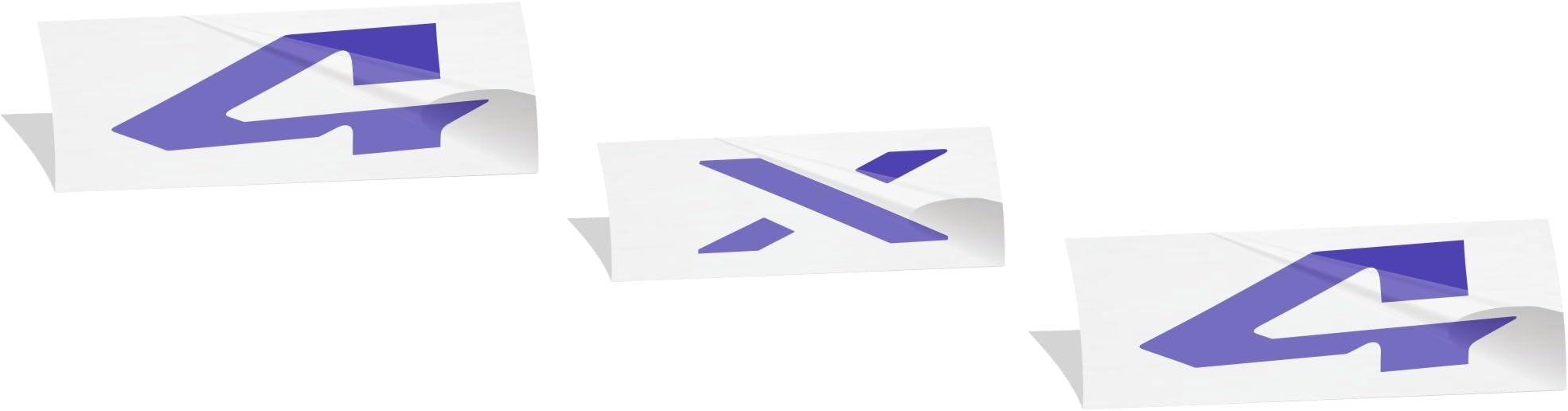Reflective Concepts 4x4 Emblem Overlay Decal Sticker -Fits: 2019-2026 Ram, NOT for Classic - (Color: Purple)