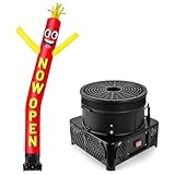 GOODENY 10FT Tall Inflatable Tube Man Now Open Wacky Wavy Dancing Guy with 3/4 HP Weather-Resistant Blower (12''Diameter) for Outdoor Decoration Advertising Business Promotion