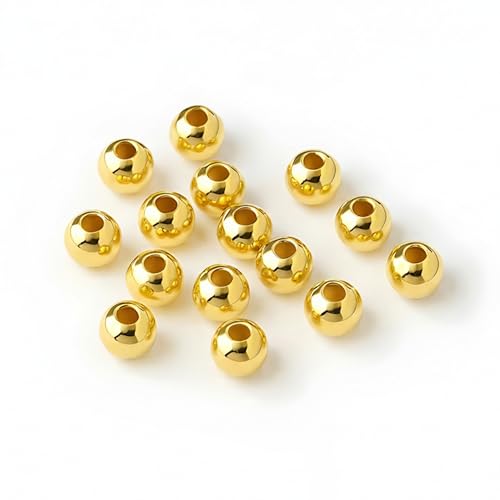 Image of 1600 Pcs Golden Pearl Beads for Jewellery Making Kit | Bead Bracelet Making for Women Girls Kids | Crystal Beads for Craft | Pearls for Craft | 6mm | 200g