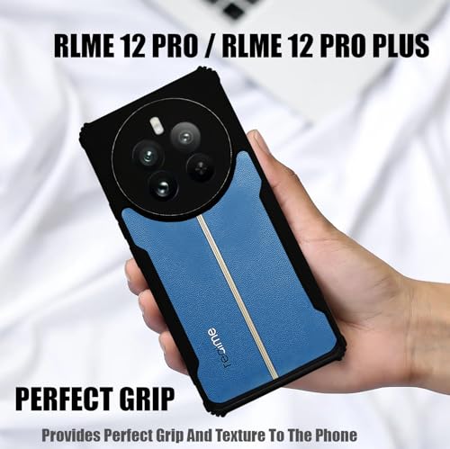 Image of AIBEX Crystal Clear Back Cover Case for Realme P1 Pro 5G / Realme 12 Pro 5G / Realme 12 Pro Plus 5G | 360 Degree Protection | Shock Proof Design | Transparent Back Cover Case (PC & TPU, Black Bumper)