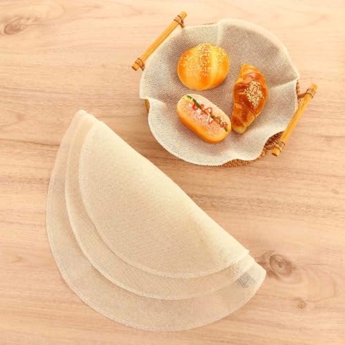 10 Pcs Steamer Liners Mesh Pad Reusable Non-Stick Round Shape Cotton Cloth Dumplings Mat Steamed Buns Baking Pastry Dim Sum Mesh