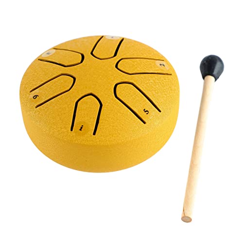 Steel Tongue Drum 6 Notas 3 Pulgadas Instrumento de Percusión miniatura 5
