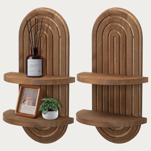 SHOHAYTO Boho Wall Shelves Set of 2 - Rainbow Arch
