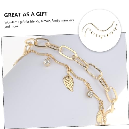 Cadena pequeña de doble capa para tobillo el regalo ideal de joyería sutil 2