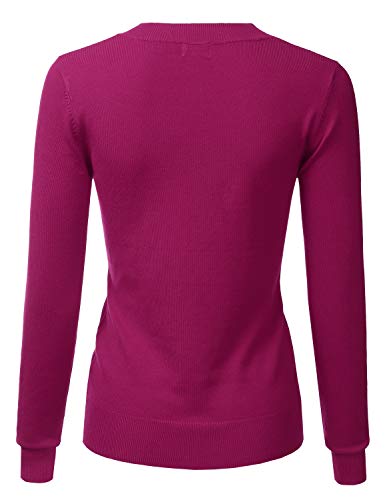 Image of LALABEE Women's V-Neck Long Sleeve Soft Stretch Pullover Knit Top Sweater (S~XXL)