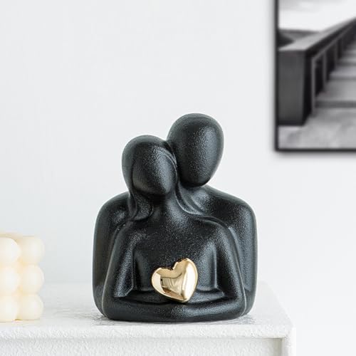 ODMYZG Estatua de cerámica para Parejas,Mini Estatua de Pareja,