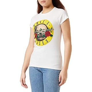 Guns & Roses Guns N’ Roses Classic Bullet Logo (Skinny Fit) T-Shirt Femme - Les Beatles, Paul McCartney, John Lennon, RIngo Starr, George Harrison