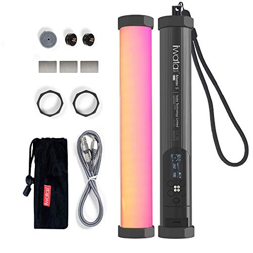 Get Popular Offer Iwata Master S LED RGB Light Stick, 5-Color Light Engine, 6W 2000K~10000K Adjustable, CRI 96+ TLCI 98+, 7 Scenes and 21 Effects, OLED Screen, Support APP/Remote Control