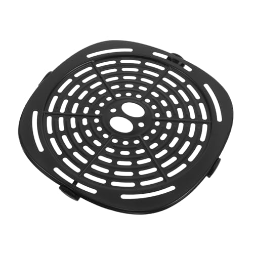 ULTECHNOVO Placa de freidora accesorios para freidoras de aire bandeja antiadherente para freidora de aire placa de repuesto para verduras estante de la freidora acero carbono Negro