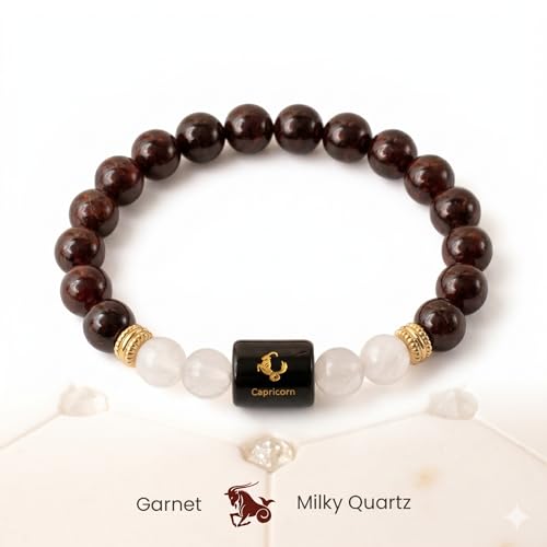 Image of ARDEN Zodiac Crystal Bracelet for Men & Women | All Rashi Crystal Bracelets | Natural Healing Stone Astrology Bracelets | Adjustable Energy Bracelet for Wealth, Positivity & Protection | Birthday Gift