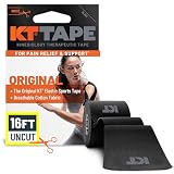 KT Tape Original Kinesiologie-Tape, Baumwolle, ungeschnitten, Schwarz, 5 m
