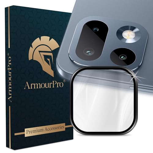 Image of ArmourPro Camera Rings Tempered Glass Compatible for Realme 16 Pro (6.78 Inches) Tough HD Individual Aluminum Alloy Rings 9H Camera Cover, Scratch-Resistant,Camera Lens Protection| Black, 1 Pack