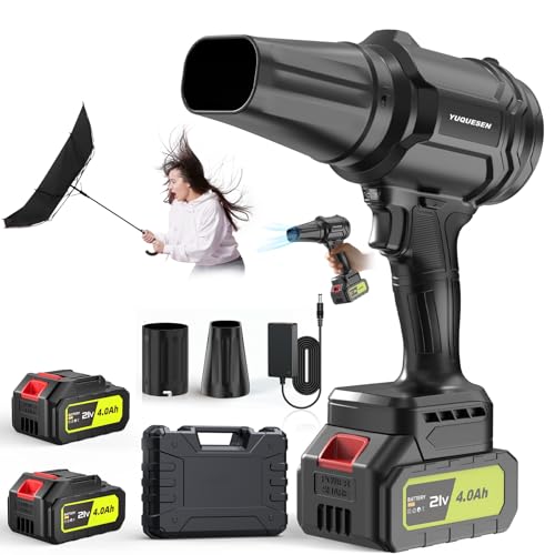 YUQUESEN Cordless Leaf Blower, 980,000 RPM Handheld Leaf Blower with 2 X 4.0Ah Batteries & Charger,...