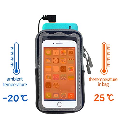 Funda eléctrica para móvil calefacción USB y cordón protección contra apagado por frío 5