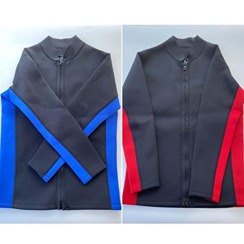 Chaqueta Top Wetsuit para Mujer/Hombre 2mm Neopreno Manga Larga con Cierre Frontal para Buceo, Surf y Natación miniatura 5