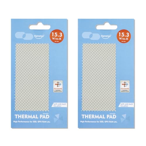 AKEIE シリコンサーマルパッド 熱伝導シート 両面放熱シリコーンパッド 熱伝導性15.3W/m-K 120*20*1mm 120*20*0.5mm SSD CPU GPU LED ICチップセット冷却用 HY153