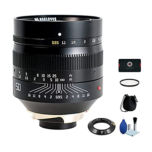 TTArtisan 50mm F0.95 ����a�t���t���[���}�j���A���t�H�[�J�X�����Y �u���b�N ���C�JM�J�����p Leica M����Sony E�����Y�A�_�v�^�[�t�� Sony A7 A7II A7III A7R A7RIII A6400 A6500 A6