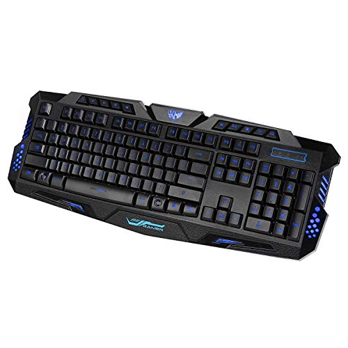 Preisvergleich Produktbild GAX Verdrahtete Gaming-Tastatur, Dreifarbige, Hinterleuchtete Mechanische Feel-Tastatur, Kostengünstige Professionelle Wett Kampf Tastatur