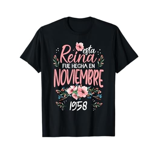 Hecha En Noviembre 1958 Mujer Regalo 66 Años Cumpleaños Camiseta