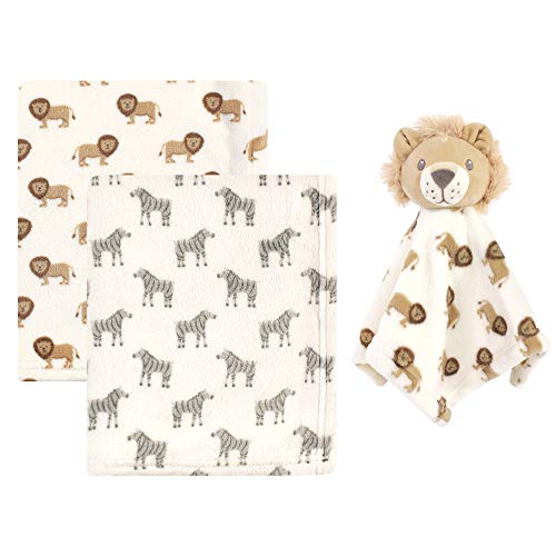 Image of Hudson Baby Unisex Baby Plush Blanket with Security Blanket, Unisex Lion, One Size