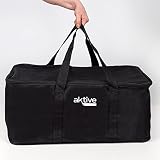 AKTIVE 63004 - Barbecue à Charbon Portable Rectangulaire Noir, sans Fumée, Rechargeable, Anti-Goutte, Dimensions 45 X 28 X 19 cm, Sac de Transport Inclus, Barbecue de Terrasse, Balcon - 10