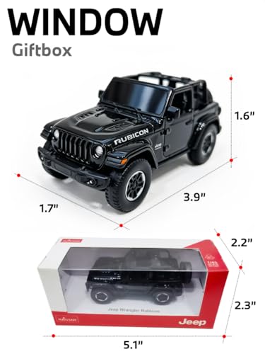Modelo de Auto Diecast RASTAR 1:43 Jeep Wrangler Rubicon miniatura 5