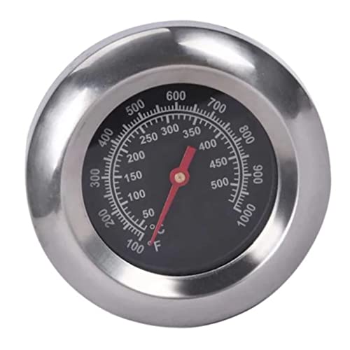 Temperaturmessgerät für Grill, hochpräziser legierter Stahl, M10-Gewinde, transparente Skala, einfache Montage, Grillthermometer für Charbroil, Chargriller,
