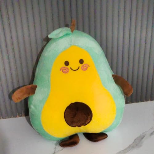 Image of Avocado Plush Toy for Kids - 35CM Ultra-Soft Huggable Stuffed Animal Pillow | Cute Fruit Plushie for Babies, Toddlers, Boys & Girls | Birthday Gift, Home Decor (Green)
