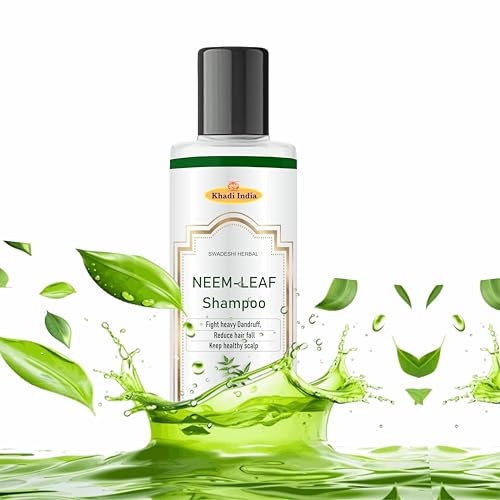 Image of Khadi Neem Hair Cleanser - 100% Herbal Shampoo for Dandruff, Itchy Scalp & Oil Control - Antibacterial, Sulfate-Free, Paraben-Free - 400ml