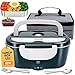 Genérico Fiambrera Eléctrica 80W 1.5L Táper Eléctrico para Calentar Comida sin Microondas 12V/24V/220V- Calentador Portátil para Coche, Camión u Oficina