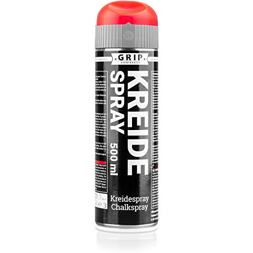 GRIP Eventbasics Kreidespray 500 ml, neonrot, mit Überkopfdüse,...