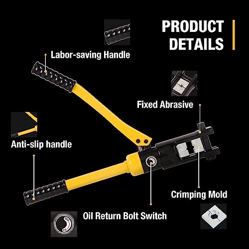 LCyindu 16T Hydraulic Crimping Tool 8AWG-600MCM Cable Crimping Tool 0.87 inch Stroke Hydraulic Lug Crimper Electrical Terminal Crimper with 13 Pairs of Die Sets, YQK-300 by LCyindu - Used condition - Image 4