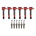 TRQ Ignition Coil and Spark Plug Kit 12 Piece Coil on Plug Compatible with 2012-2014 Acura TL 2011-2017 Honda Odyssey 2012-2015 Pilot