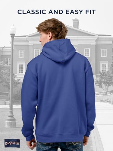 Image of JanSport NCAA Officially Licensed Rival Hoodie, Long Sleeve Unisex Sweatshirt, Cotton-Polyester Blend, Double-Layered Hood