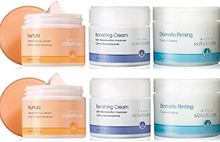 Avon Skin Solutions Six Set of Dramatic Firming Cream, Nurtura Replenishing Cream, Banishing