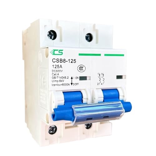 Disjoncteur solaire CC 2P 500V 125A interrupteur protection PV