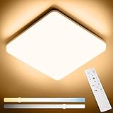 plafon led regulable 100w 【Regulable multifuncional】 Con el control remoto puedes ajustar el brillo del 5% al ​​100% y las temperaturas de color de 3000K a 6500K. 12 botones de control remoto son regulables y crean una variedad de atmósferas para usted.