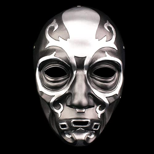 Hqroidd Death Cosplay Eater Mask 3D Scary Skull Mask Masquerade Party Halloween Costume Horror Resin Props Holiday Gifts