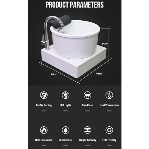 Masajeador de pies con bañera acrílica y luces LED miniatura 4