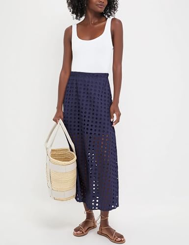Himosyber Womens Maxi Skirt A Line Summer Casual Long Skirts Eyelet Beach Skirts with Underneath2